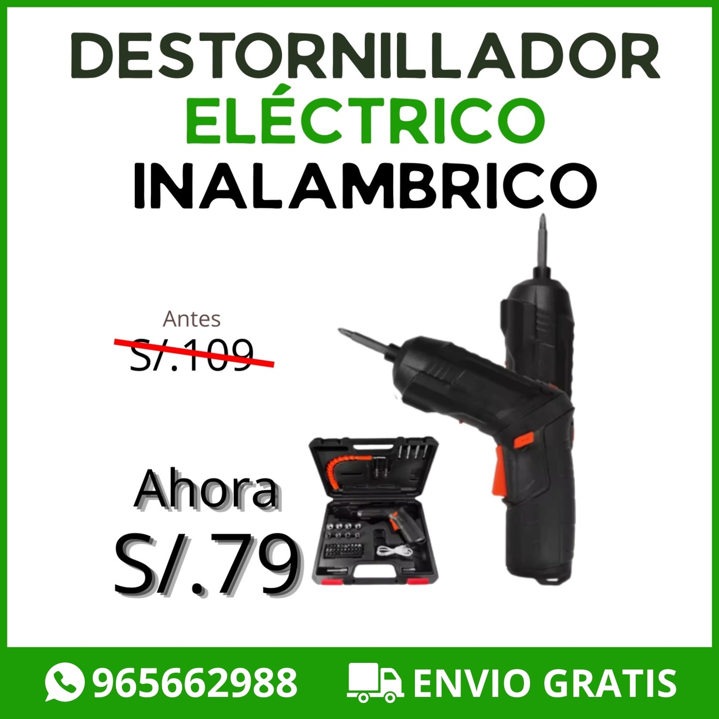 DESTORNILLADOR ELÉCTRICO INALAMBRICO